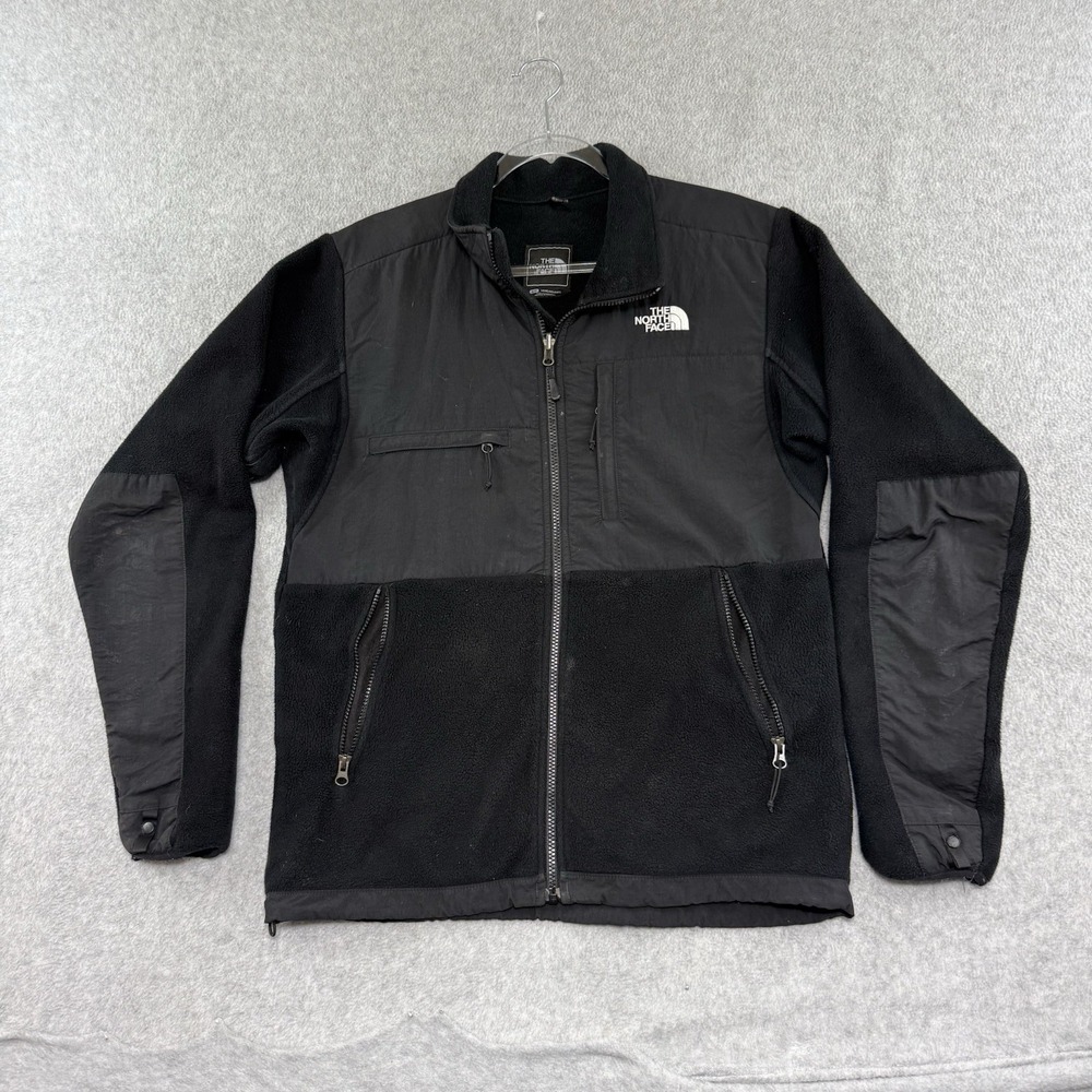 North Face Denali Jacket Mens Small Black Polartec Fleece Full Zip Coat Hiking